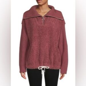 Varley Rogers Half‑Zip Pullover | Mauve / Dusty Rose | Size Small